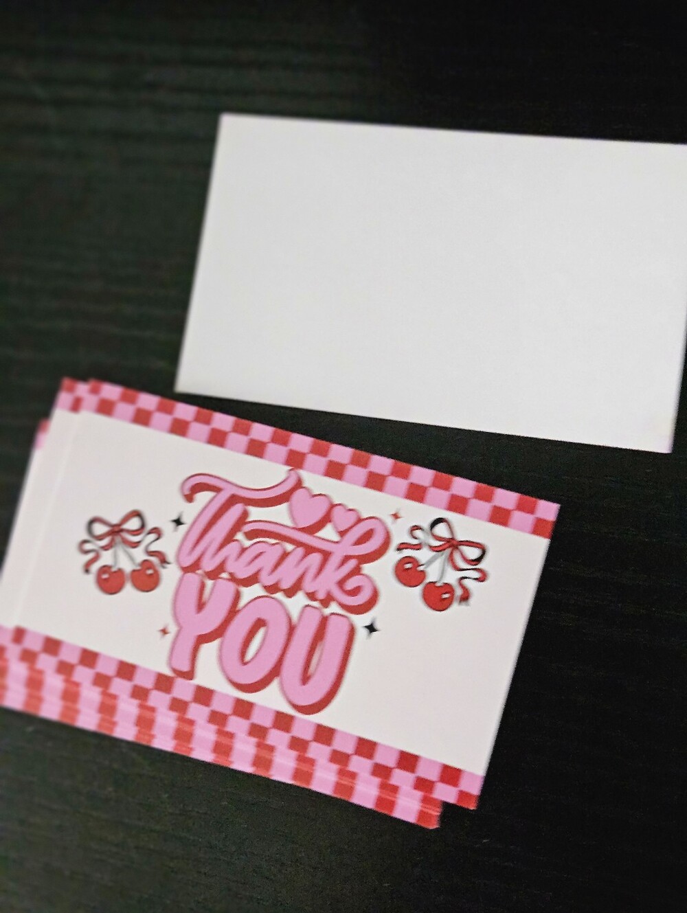 Pink Cherry Thank You Cards